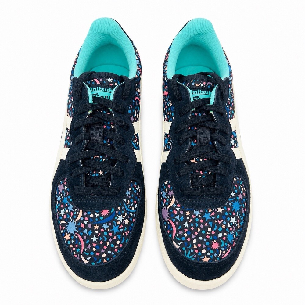 Onitsuka Tiger GSM Liberty Fabric Women’s 7.5 Black Sneakers 1182A125 New